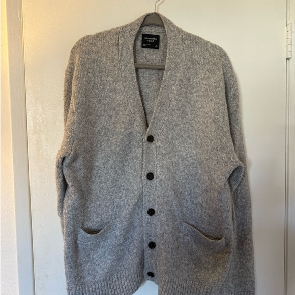 Abercrombie & Fitch Gray Cardigan Sweater - Picture 1 of 3